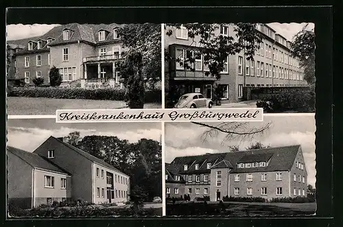 AK Grossburgwedel, Vier Ansichten vom Kreiskrankenhaus