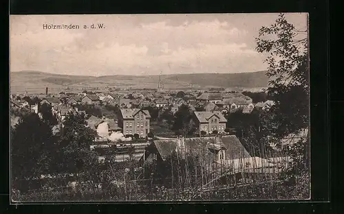 AK Holzminden a. d. W., Totalansicht aus der Vogelschau