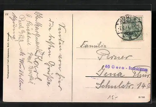 AK Ruhla in Thüt., Ortsansicht vom Alexanderturm aus, der Alexanderturm