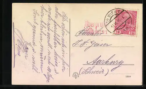 AK Wien IV., Strassenbahn an der Karlskirche