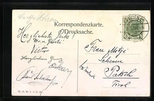 AK Wien, Opernring mit Strassenbahn