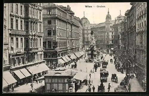 AK Wien, Strassenbahn im Graben