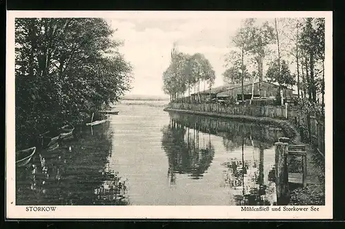 AK Storkow, Mühlenfliess und Storkower See
