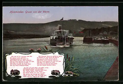 AK Holzminden / Weser, Weserdampfer