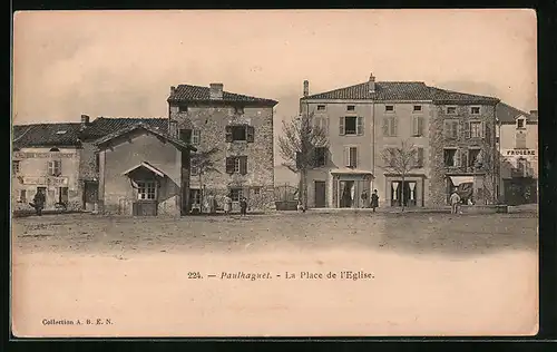 AK Paulhaguet, la Place de l'Eglise