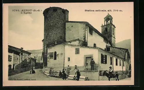 AK Annot, l'Église, Station estivale