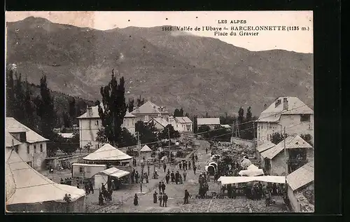 AK Barcelonnette, Place du Gravier