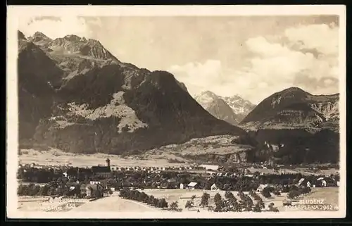 AK Bludenz, Panorama mit Scesaplana