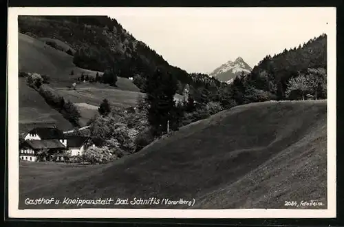 AK Bad Schnifis, Partie am Gasthof