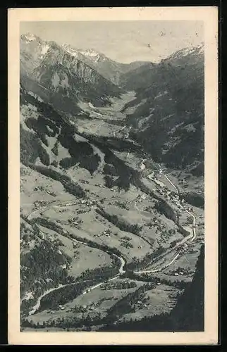 AK Dalaas, Panorama vom Berg aus gesehen