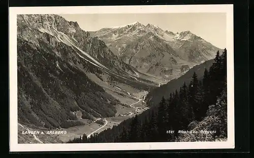 AK Langen a. Arlberg, Partie im Gebirge