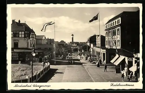 AK Wangerooge, Zedeliusstrasse mit Fotogeschäft