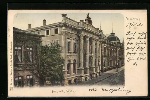 AK Osnabrück, Bank mit Hauptpost