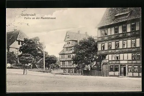 AK Duderstadt, Partie an der Marktstrasse