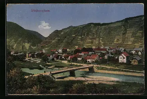 AK Walporzheim, Teilansicht mit Brücke