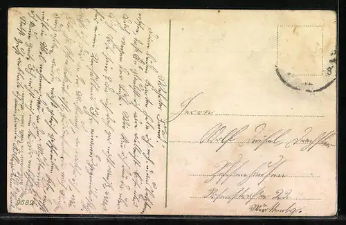 AK Wolfratshausen, Uferpartie mit Kirche