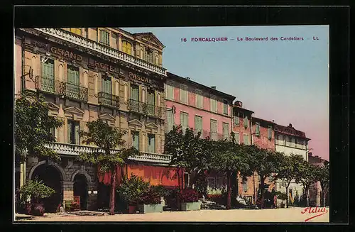AK Forcalquier, Le Boulevard des Cordeliers