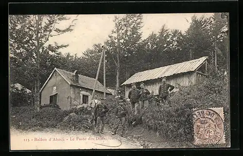 AK Ballon d`Alsace, Le Poste des Douaniers