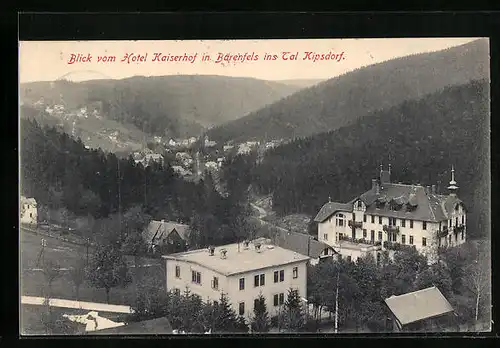 AK Bärenfels, Blick vom Hotel Kaiserhof ins Tal Kipsdorf