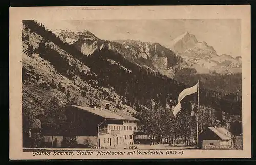 AK Fischbachau, Gasthof Hammer mit Wendelstein