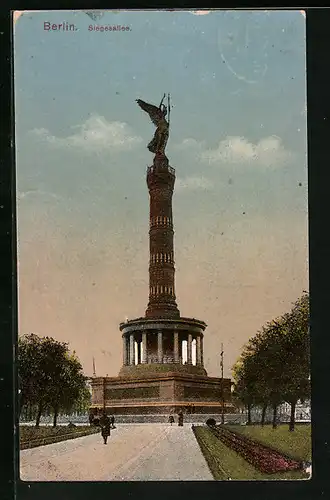 AK Berlin, Siegesallee mit Siegessäule