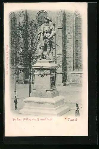 AK Cassel, Denkmal Philipp des Grossmüthigen am Martinsplatz
