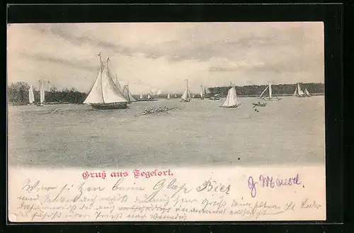 AK Tegelort, Segelboote auf dem See