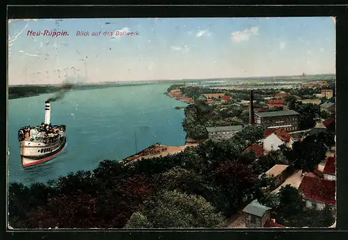 AK Neu-Ruppin, Blick auf das Bollwerk