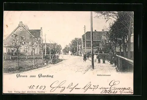 AK Garding, Blick in die Süderstrasse