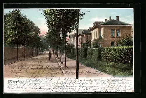 AK Glückstadt, Häuser an der Moltkestrasse