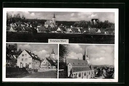 AK Erolzheim i. Württ., Gesamtansicht mit Kirche