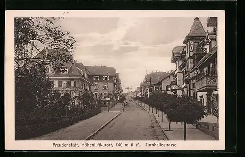 AK Freudenstadt, Blick in die Turnhallestrasse