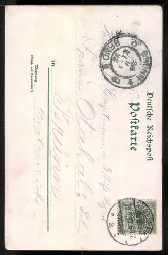 Lithographie Hildesheim, Dom, Klein Venedig, Rolands Hospital