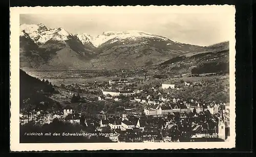 AK Feldkirch, Totale mit den Schweizerbergen