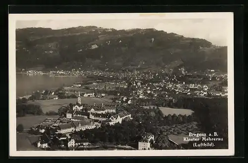 AK Bregenz, Gesamtansicht mit Kloster Mehrerau, Luftbild