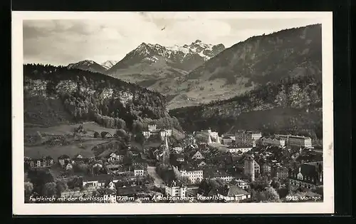 AK Feldkirch, Panorama mit Gurtisspitze