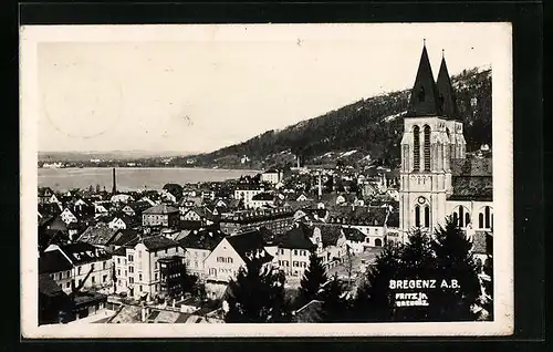 AK Bregenz, Gesamtansicht mit Kirche