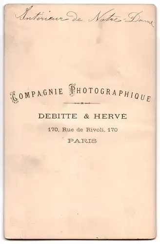 Fotografie Debitte & Herve, Paris, Ansicht Paris, Interieur de la Eglise Notre Dame