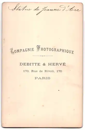Fotografie Debitte & Herve, Paris, Ansicht Paris, Statue de Jeanne d`Arc