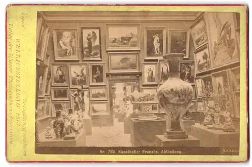 Fotografie Wiener Photographen Association, Ansicht Wien, Weltausstellung 1873, Kunsthalle Französische Abteilung