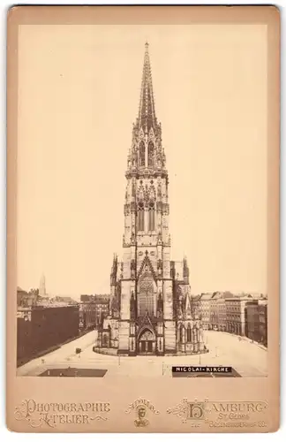 Fotografie Apollo, Hamburg, Ansicht Hamburg, Blick auf die Nicolai Kirche