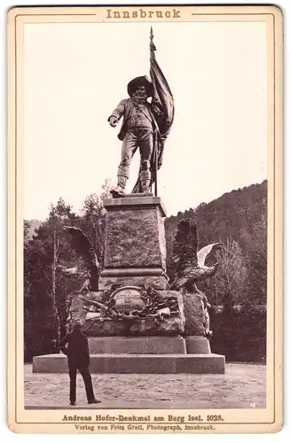 Fotografie Fritz Gratl, Innsbruck, Ansicht Innsbruck, Andreas Hofer Denkmal am Berg Isel