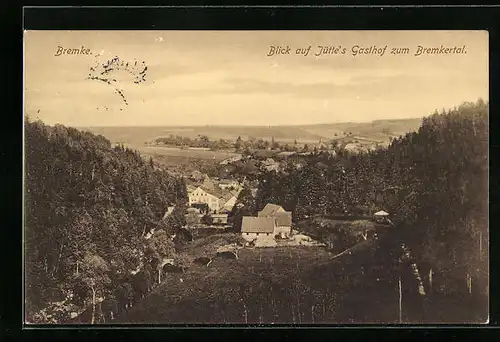 AK Bremke, Blick auf Jütte's Gasthof zum Bremkertal