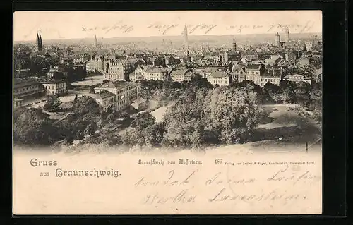 AK Braunschweig, Blick vom Wasserturm