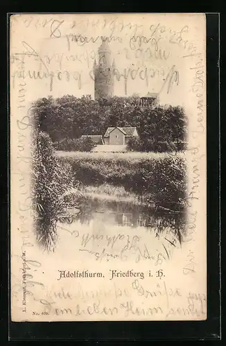 AK Friedberg i. H., Blick zum Adolfsturm
