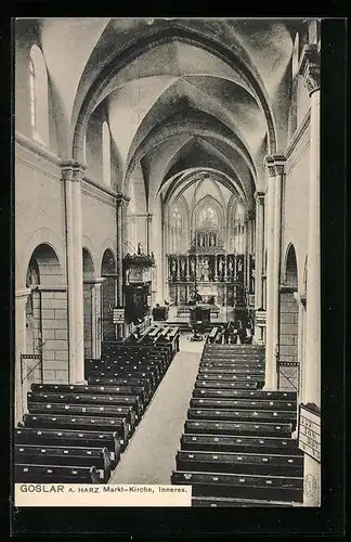 AK Goslar / Harz, Markt-Kirche, Innenansicht