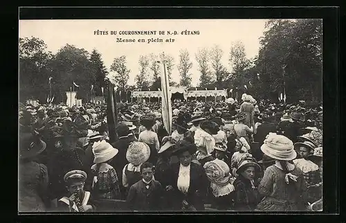 AK Velars-sur-Ouche, Fetes du Couronnement de N.-D. d'Étang, Messe en plein air