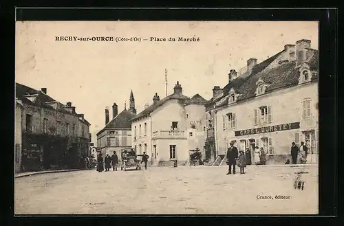 AK Recey-sur-Ource, Place du Marché
