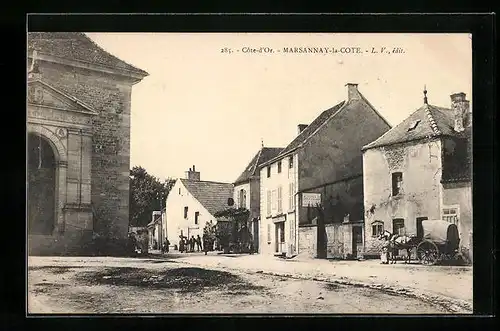 AK Marsannay-la-Cote, Une Rue, Chocolat Menier