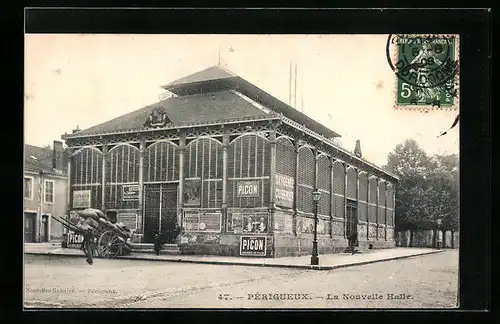 AK Périgueux, la Nouvelle Halle